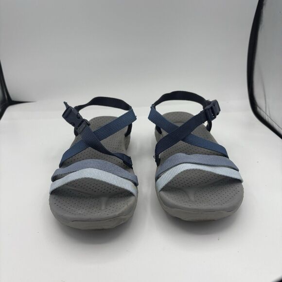 Skechers Sandals Womens Size 9 Reggae Outdoor Lifestyle Blue Flip Flop Strap C2‎ - Picture 4 of 9